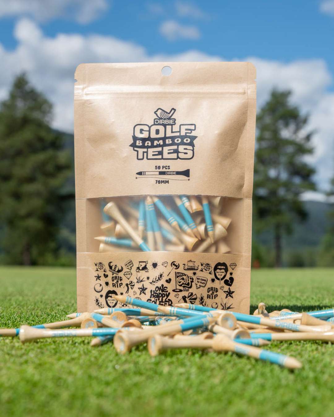 BAMBOO TEES | 70mm | 50pcs |