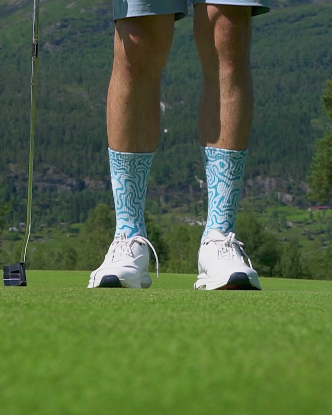 BAMBOO GOLF SOCK | swirls |